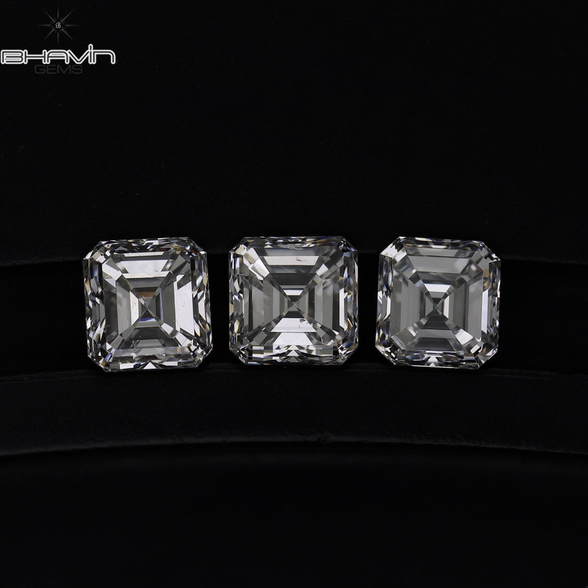 0.25 CT Natural Asscher Diamond White (G+) Color Clarity VVS-VS (3.60 MM)
