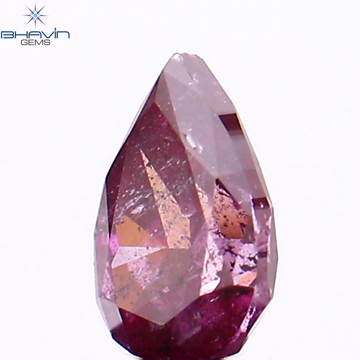 0.25 CT Natural Pear Diamond Enhanced Pink Color Clarity I3 (4.76 MM)