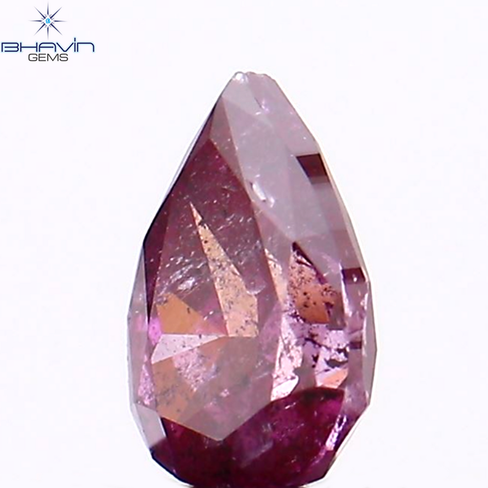 0.25 CT Pear Shape Natural Diamond Pink Color I3 Clarity (4.76 MM)