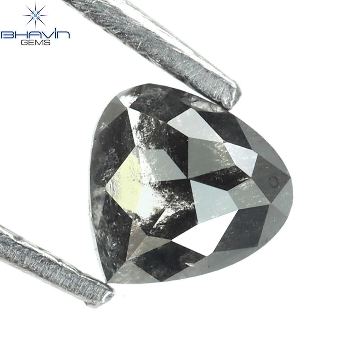 0.29 CT ハート シェイプ ナチュラル ダイヤモンド ソルト アンド ペッパー カラー I3 クラリティ (4.08 MM)