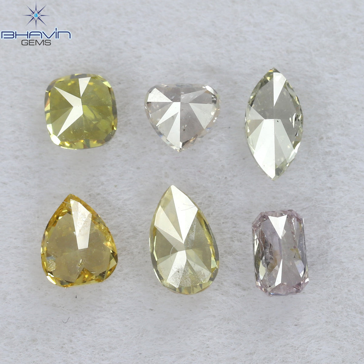 0.94 CT/6 Pcs Natural Mix Diamond Mix Color Clarity VS-SI (4.89 MM)