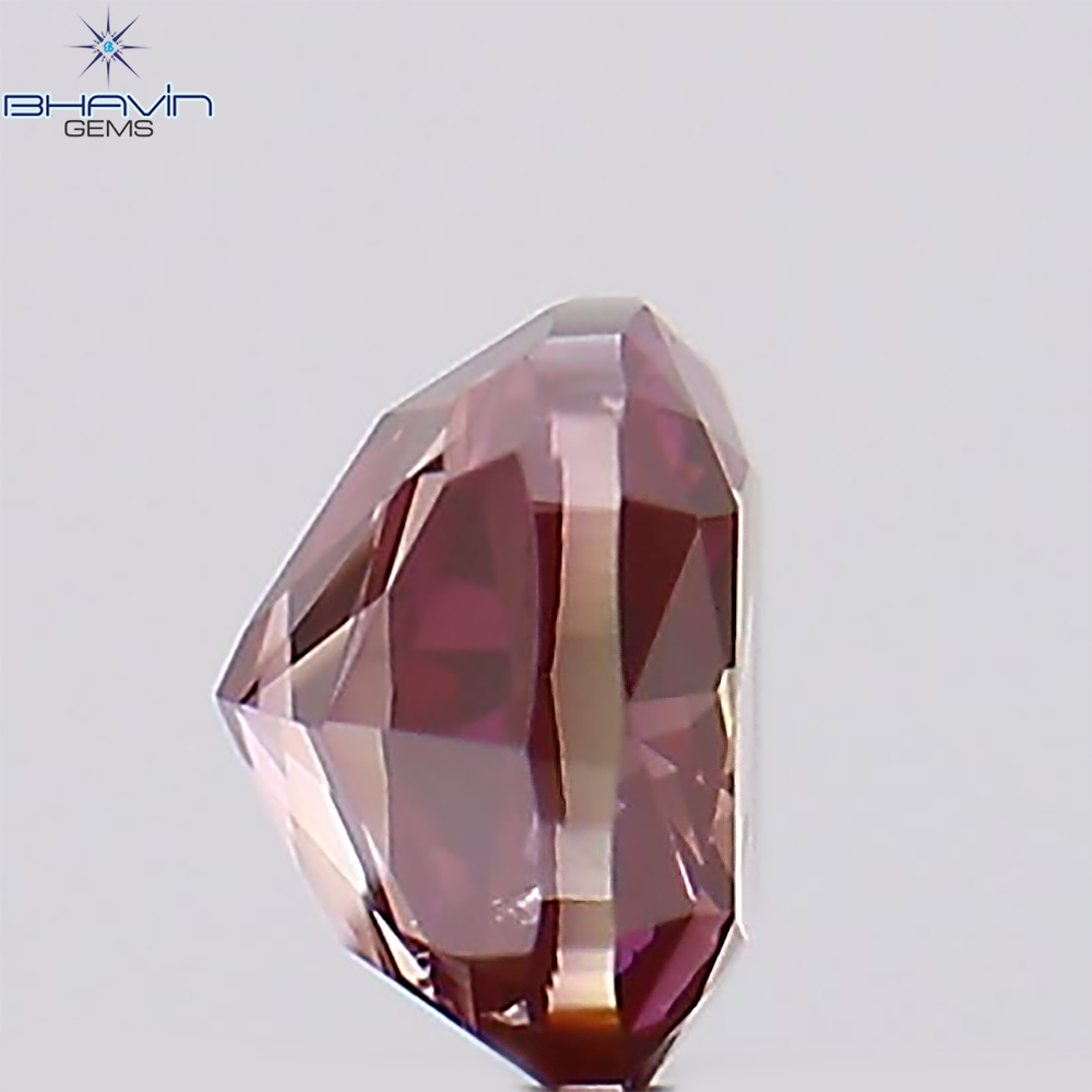 0.15 CT、クッション ダイヤモンド、ピンク色、クラリティ SI1 (2.85 MM)