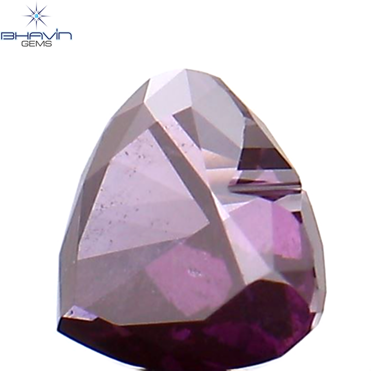0.14 CT ハート シェイプ エンハンスト ピンク カラー ナチュラル ルース ダイヤモンド SI2 クラリティ (3.40 MM)
