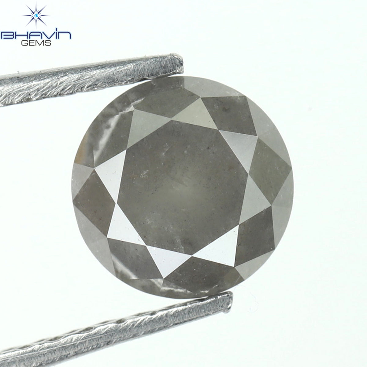 1.07 CT Natural Round Diamond Gray Color Clarity I3 (5.89 MM)