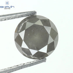 1.07 CT Round Shape Natural Loose Diamond Gray Color I3 Clarity (5.89 MM)