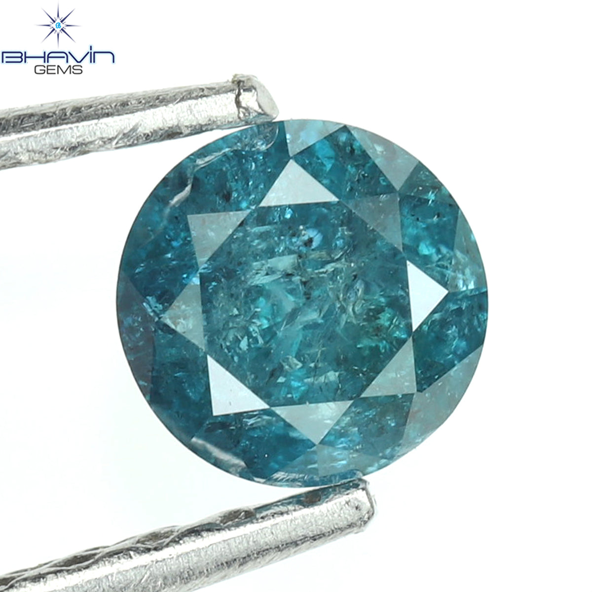 0.27 CT Natural Round Diamond Enhanced Blue Color Clarity I3 (4.10 MM)