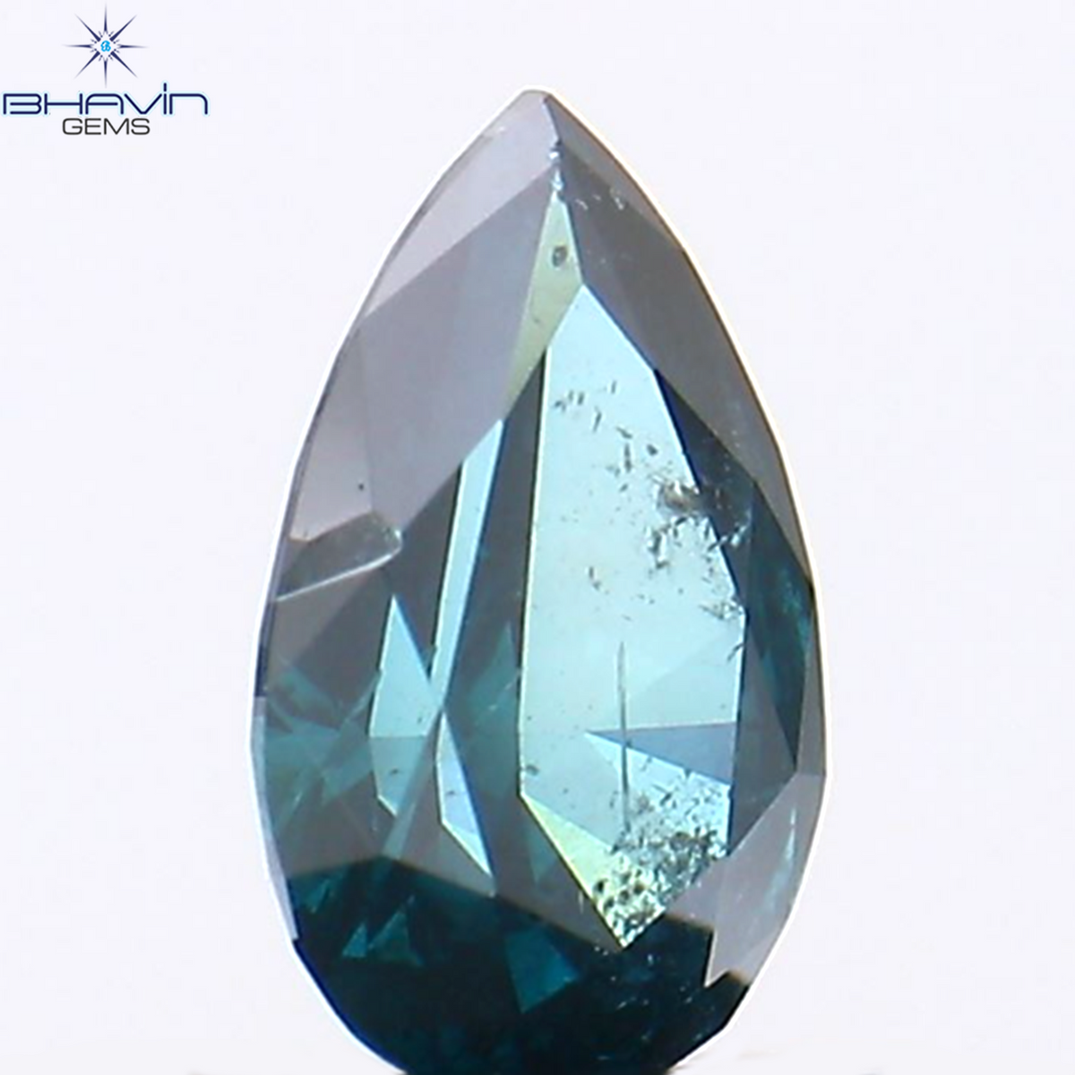 0.21 CT Natural Pear Diamond Enhanced Blue Color Clarity SI2 (5.04 MM)
