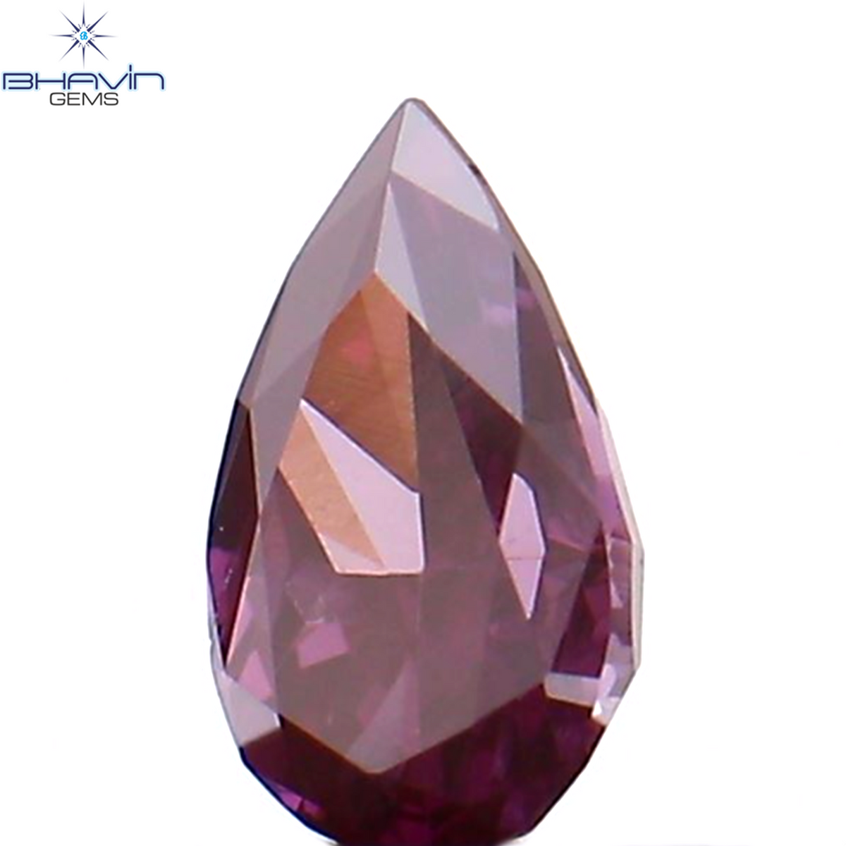 0.17 CT Natural Pear Diamond Enhanced Pink Color Clarity SI1 (4.47 MM)