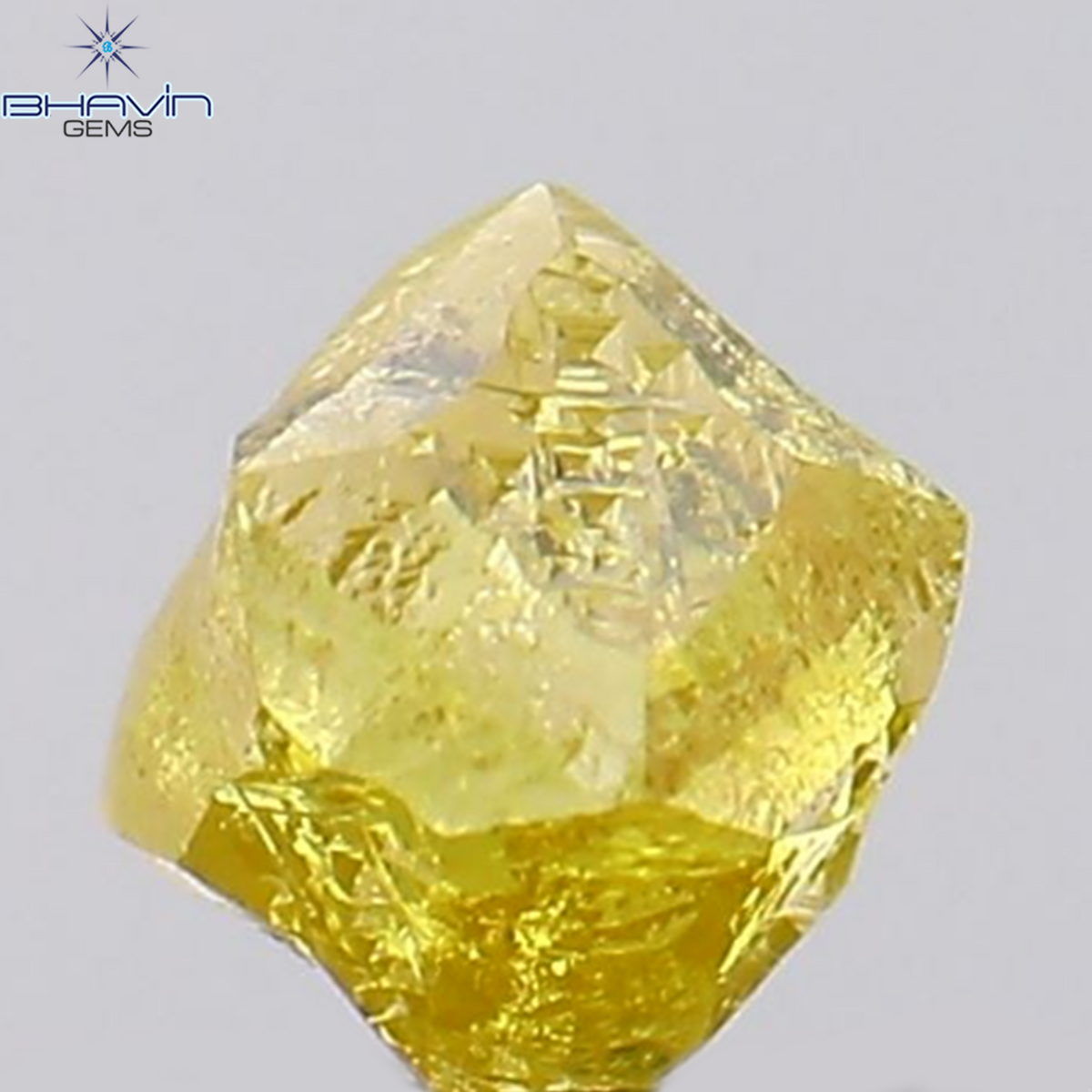 0.19 CT Natural Rough Diamond Vivid Yellow Color Clarity VS1 (2.51 MM)