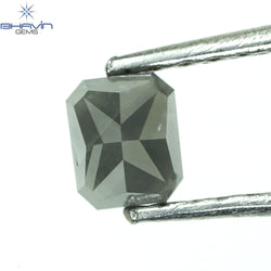 0.35 CT Radiant Shape Natural Diamond Gray Color I3 Clarity (4.00 MM)