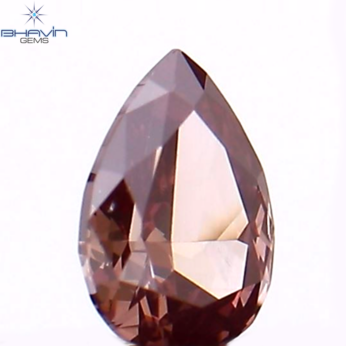 0.08 CT Natural Pear Diamond Enhanced Pink Color Clarity VS1 (3.42 MM)