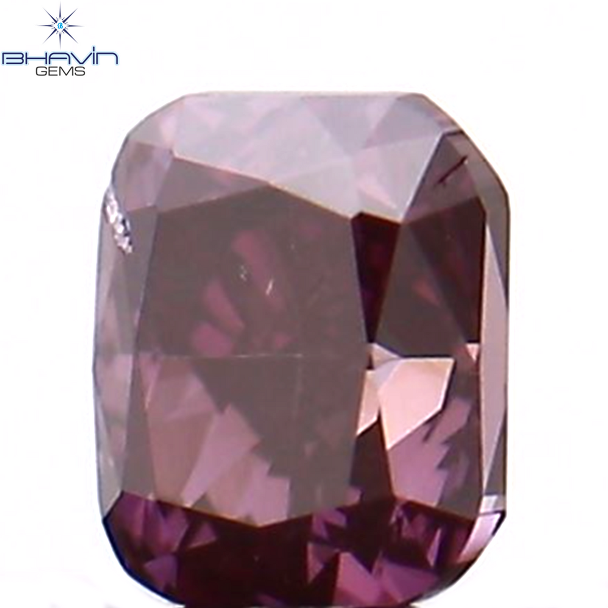 0.08 CT Natural Cushion Diamond Enhanced Pink Color Clarity VS2 (2.45 MM)