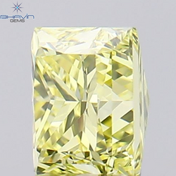 0.37 CT Princess Shape Natural Diamond Yellow Color VVS1 Clarity (3.82 MM)
