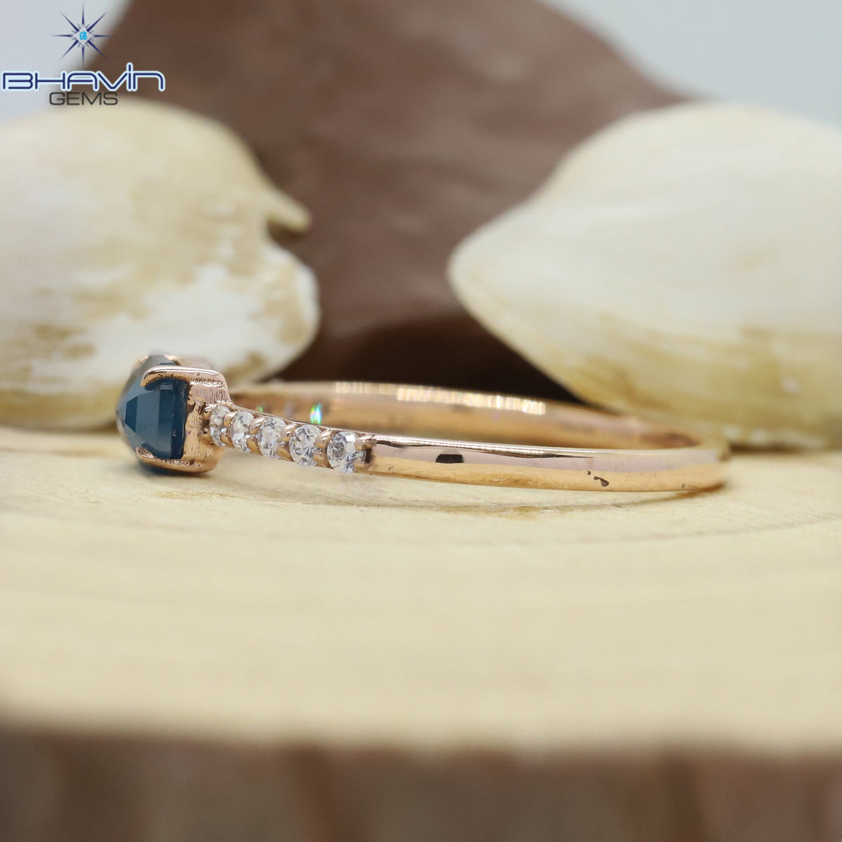 Emerald Diamond, Blue Diamond, Natural Diamond Ring, Engagement Ring, Wedding Ring, Diamond Ring