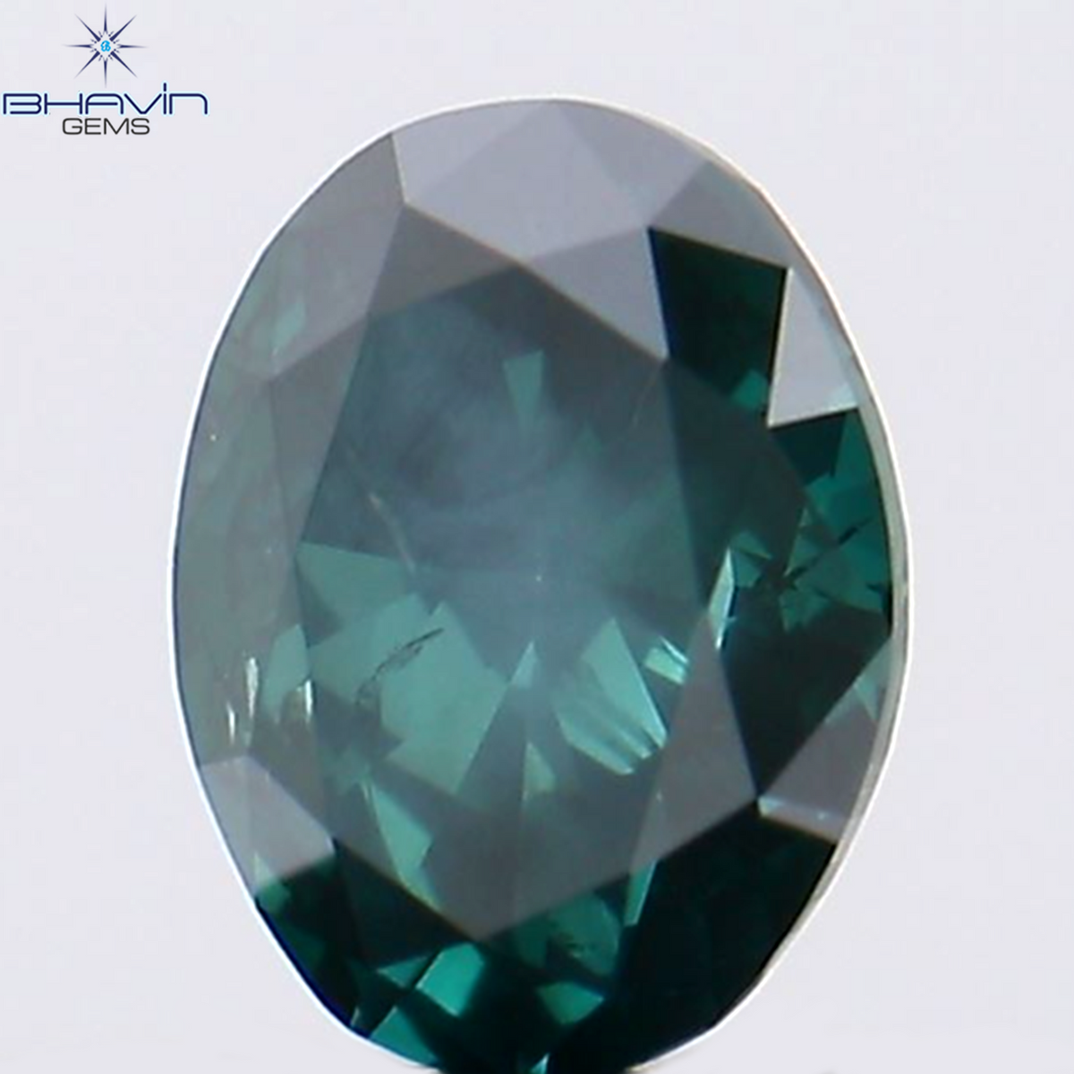 0.19 CT オーバル シェイプ ナチュラル ダイヤモンド ブルー カラー SI1 クラリティ (4.26 MM)