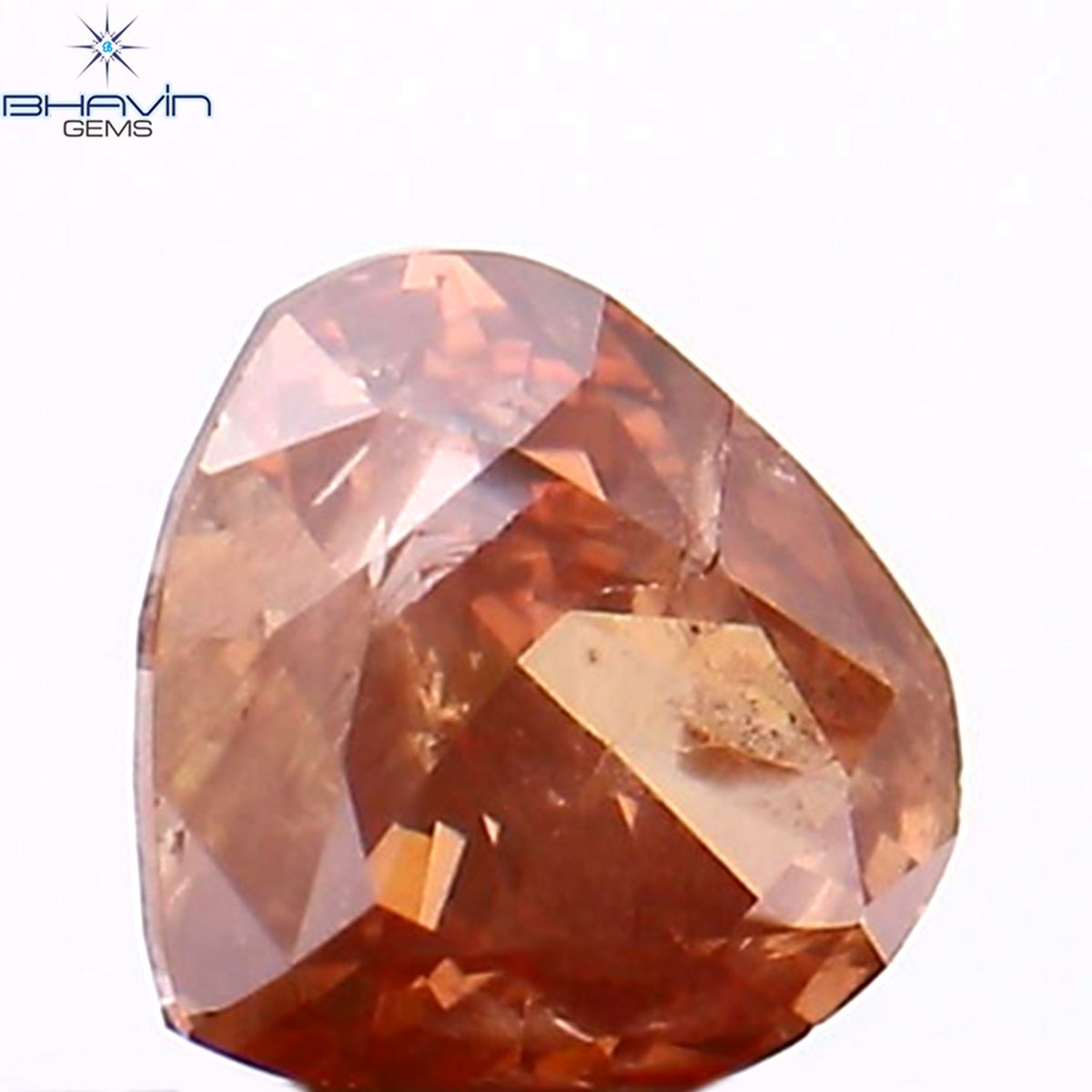 0.21 CT ハートシェイプ エンハンスト ピンク カラー ナチュラル ルース ダイヤモンド I1 クラリティ (3.73 MM)