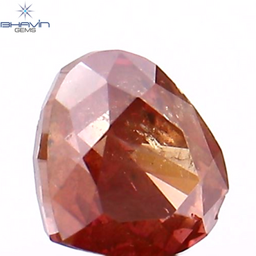 0.27 CT Heart Shape Natural Diamond Enhanced Pink Color I1 Clarity (3.99 MM)
