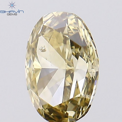 0.40 CT Oval Shape Natural Diamond Yellow Color SI1 Clarity (5.20 MM)