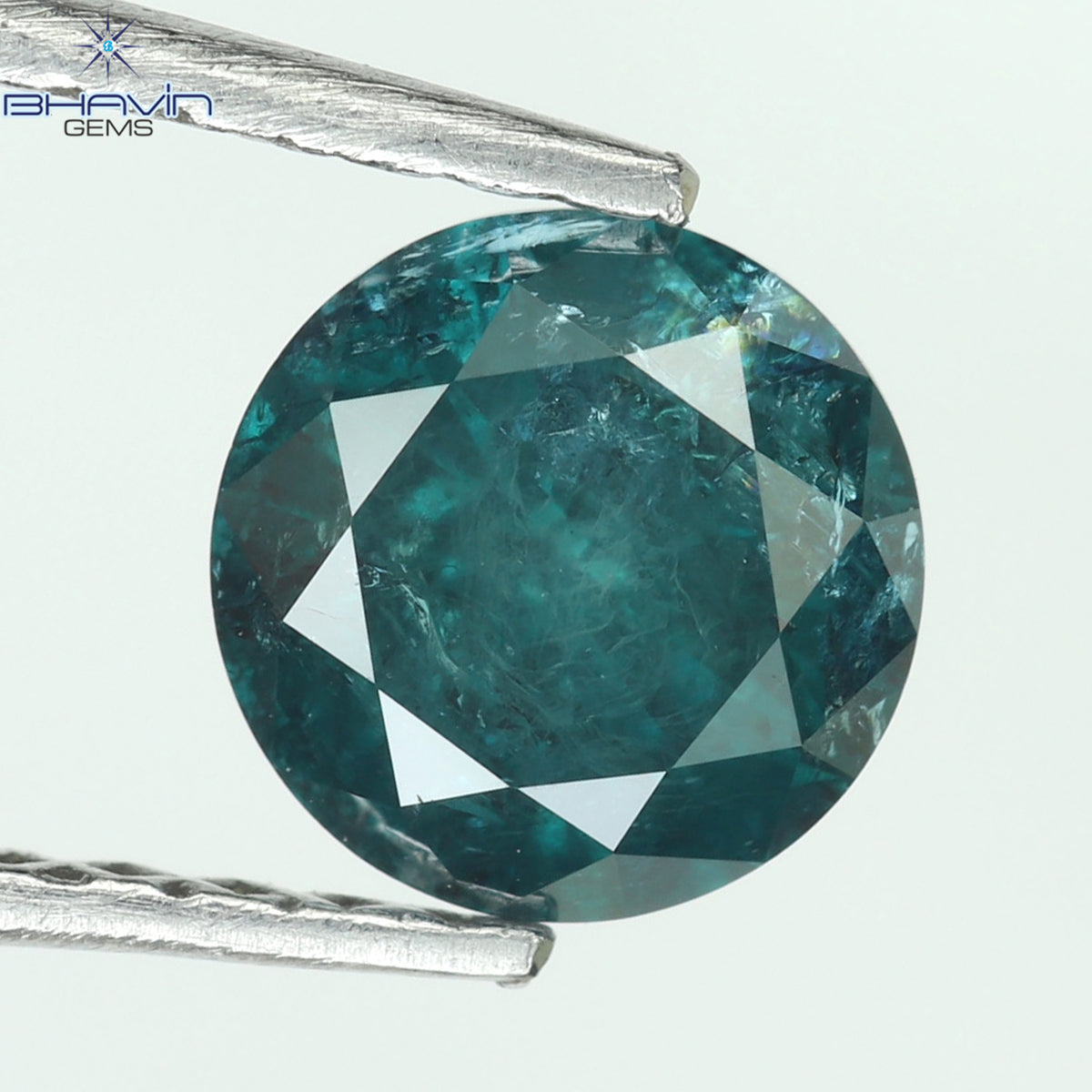 0.73 CT Natural Round Diamond Enhanced Blue Color Clarity I3 (5.72 MM)