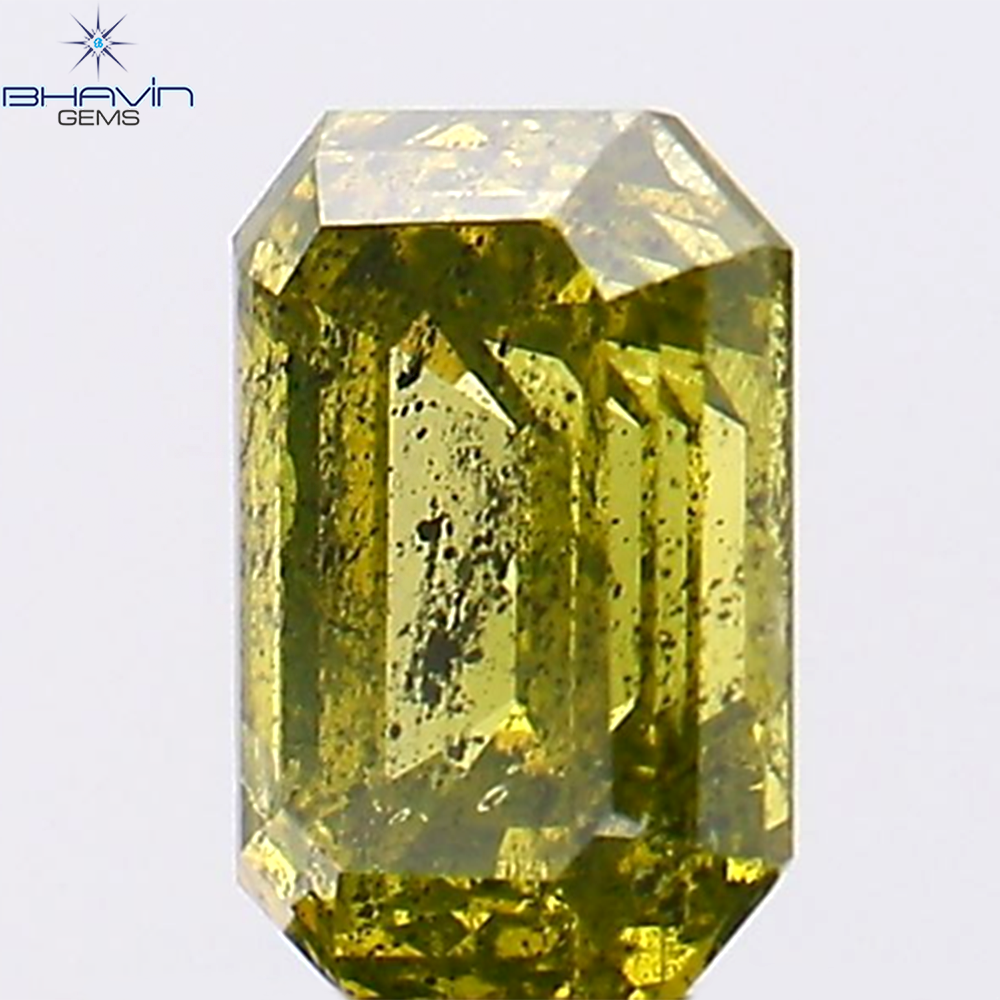 0.69 CT Natural Emerald Diamond Enhanced Green Color Clarity I1 (5.70 MM)