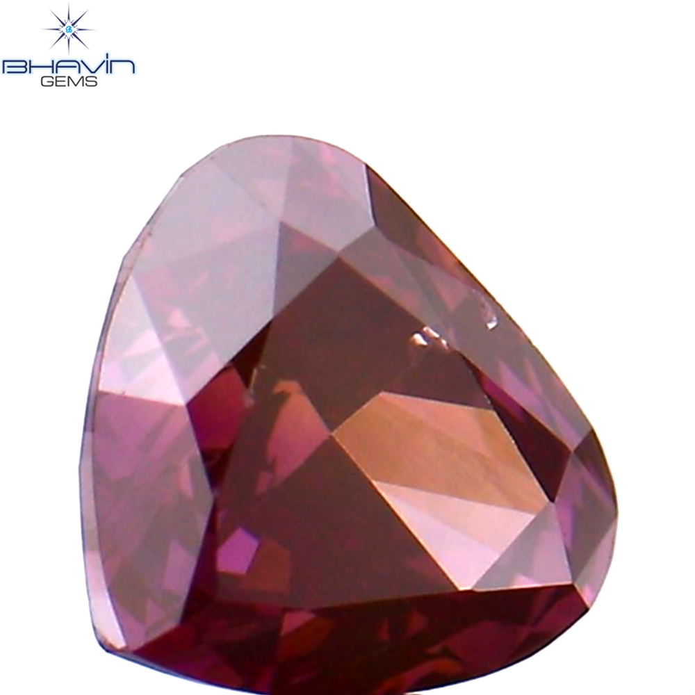 0.28 CT Heart Shape Enhanced Pink Color Natural Loose Diamond VS1 Clarity (4.49 MM)