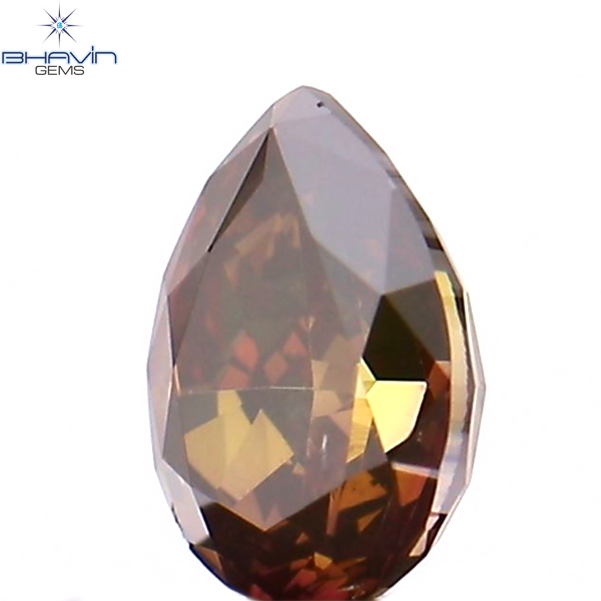 0.28 CT ペアシェイプ ナチュラル ダイヤモンド ピンク色 SI1 クラリティ (4.65 MM)