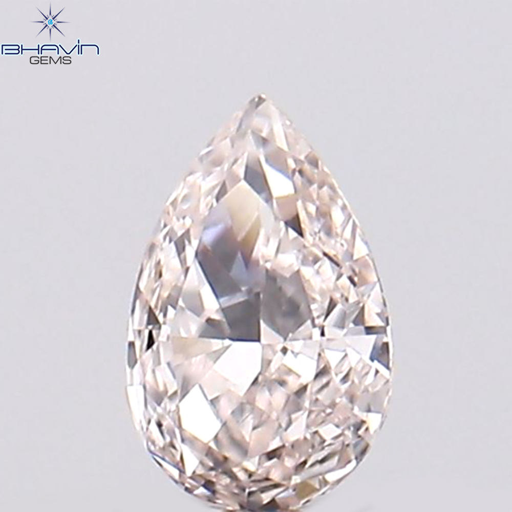 0.08 CT Natural Pear Diamond Pink Color Clarity VS1 (3.45 MM)