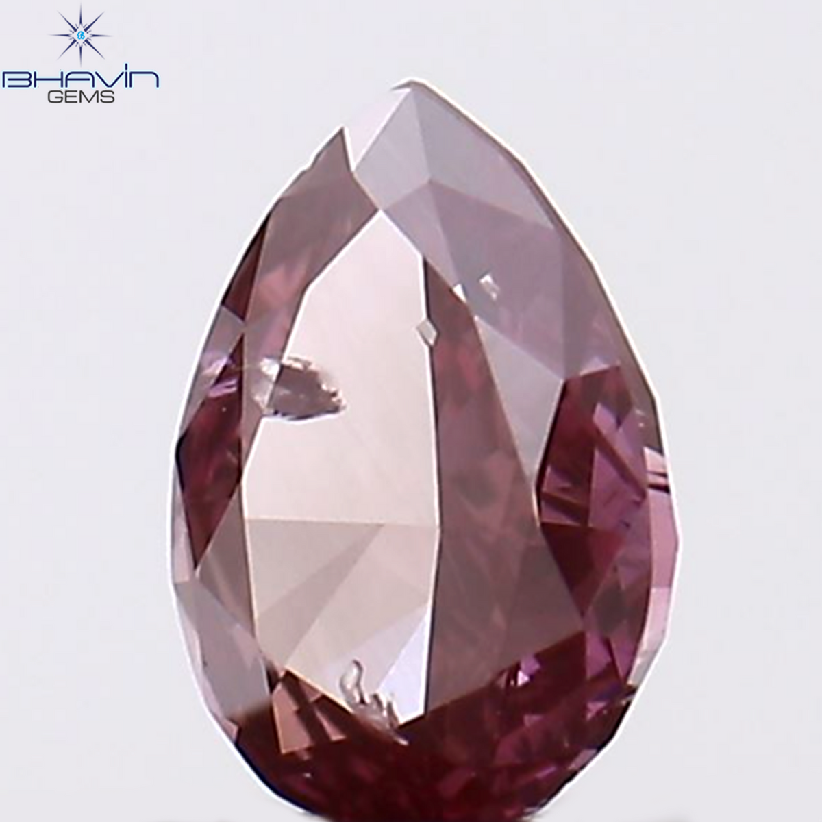 0.09 CT ペアシェイプ ナチュラル ダイヤモンド ピンク色 VS1 クラリティ (3.45 MM)