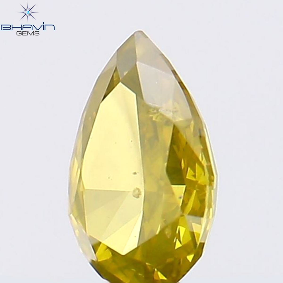 0.24 CT Natural Pear Diamond Enhanced Yellow Color Clarity SI1 (4.92 MM)