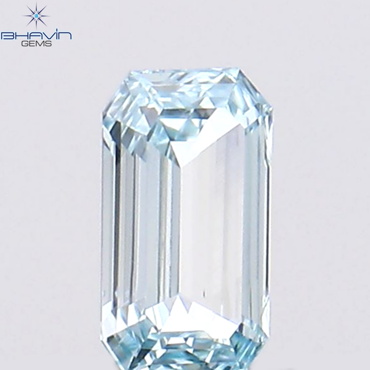 0.09 CT Natural Emerald Diamond Enhanced Greenish Blue Color Clarity VS1 (3.58 MM)