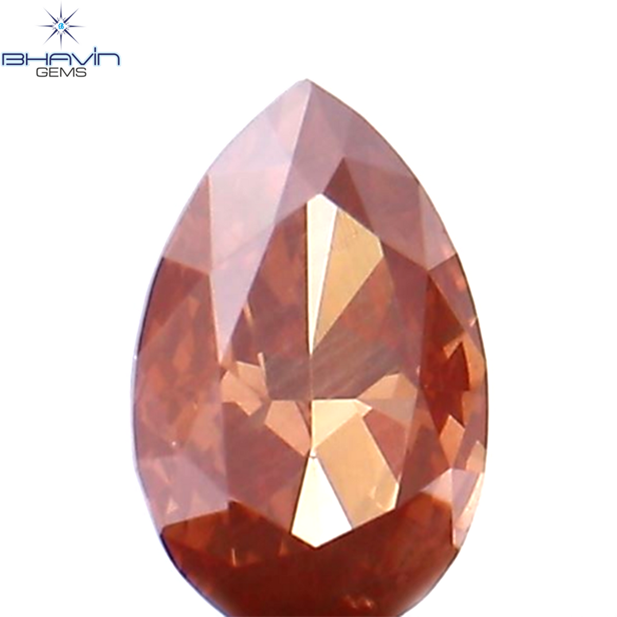0.14 CT Natural Pear Diamond Enhanced Pink Color Clarity SI1 (4.23 MM)