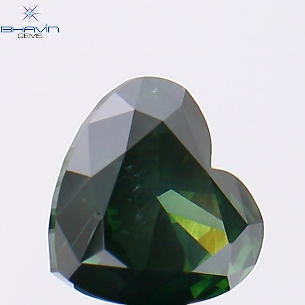 1.12 CT Natural Heart Diamond Enhanced Green Color Clarity SI1 (6.72 MM)