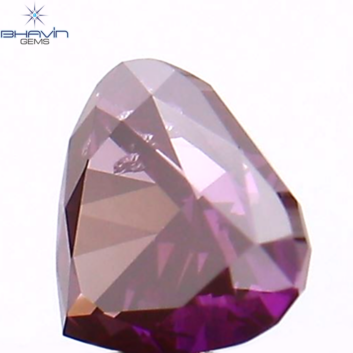 0.13 CT Natural Heart Diamond Enhanced Pink Color Clarity VS2 (3.46 MM)