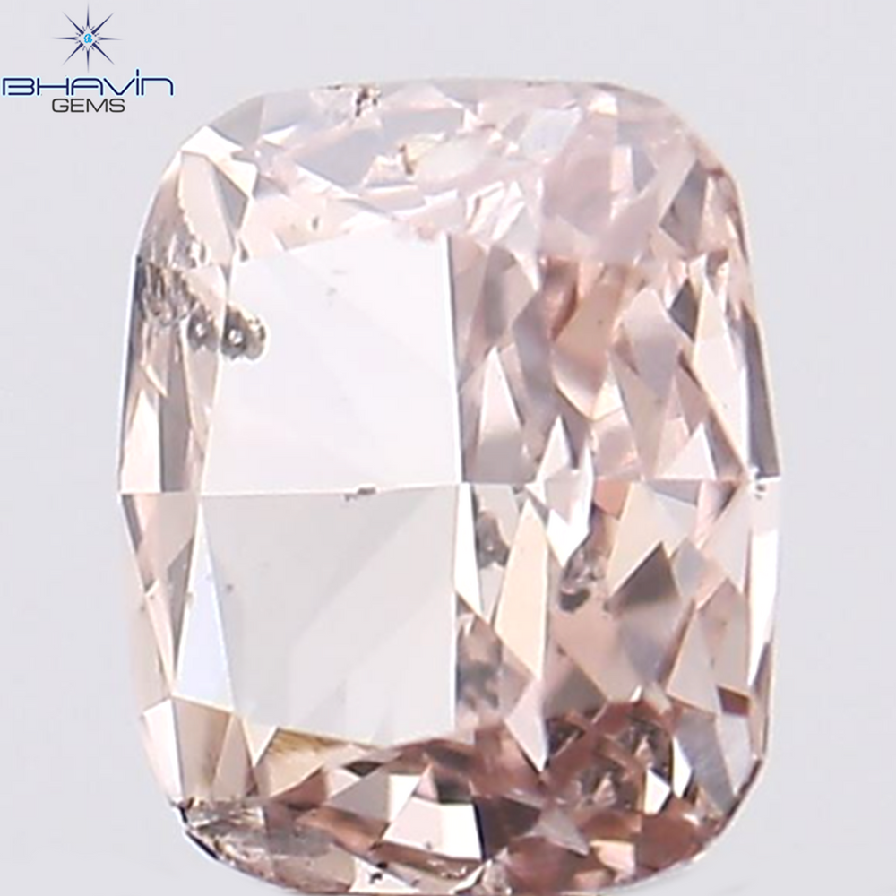 0.14 CT Cushion Shape Natural Diamond Pink Color SI1 Clarity (3.53 MM)
