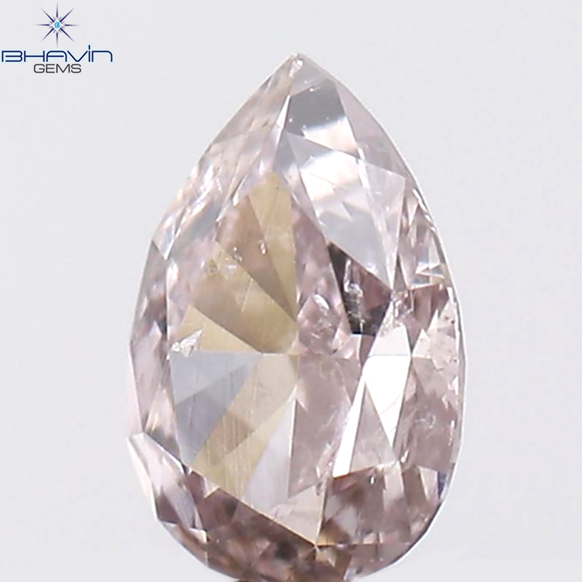 0.05 CT ペアシェイプ ナチュラル ダイヤモンド ピンク色 SI1 クラリティ (2.95 MM)