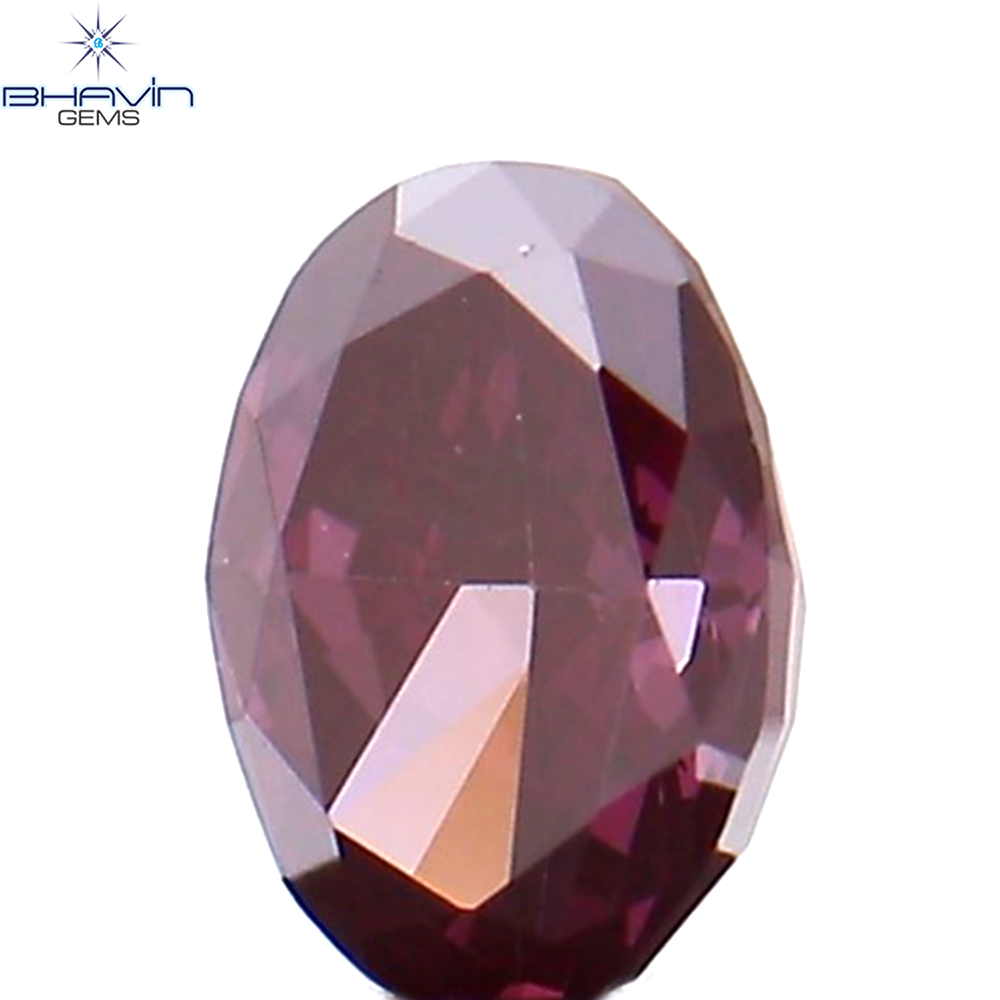 0.21 CT Natural Oval Diamond Enhanced Pink Color Clarity VS1 (4.10 MM)