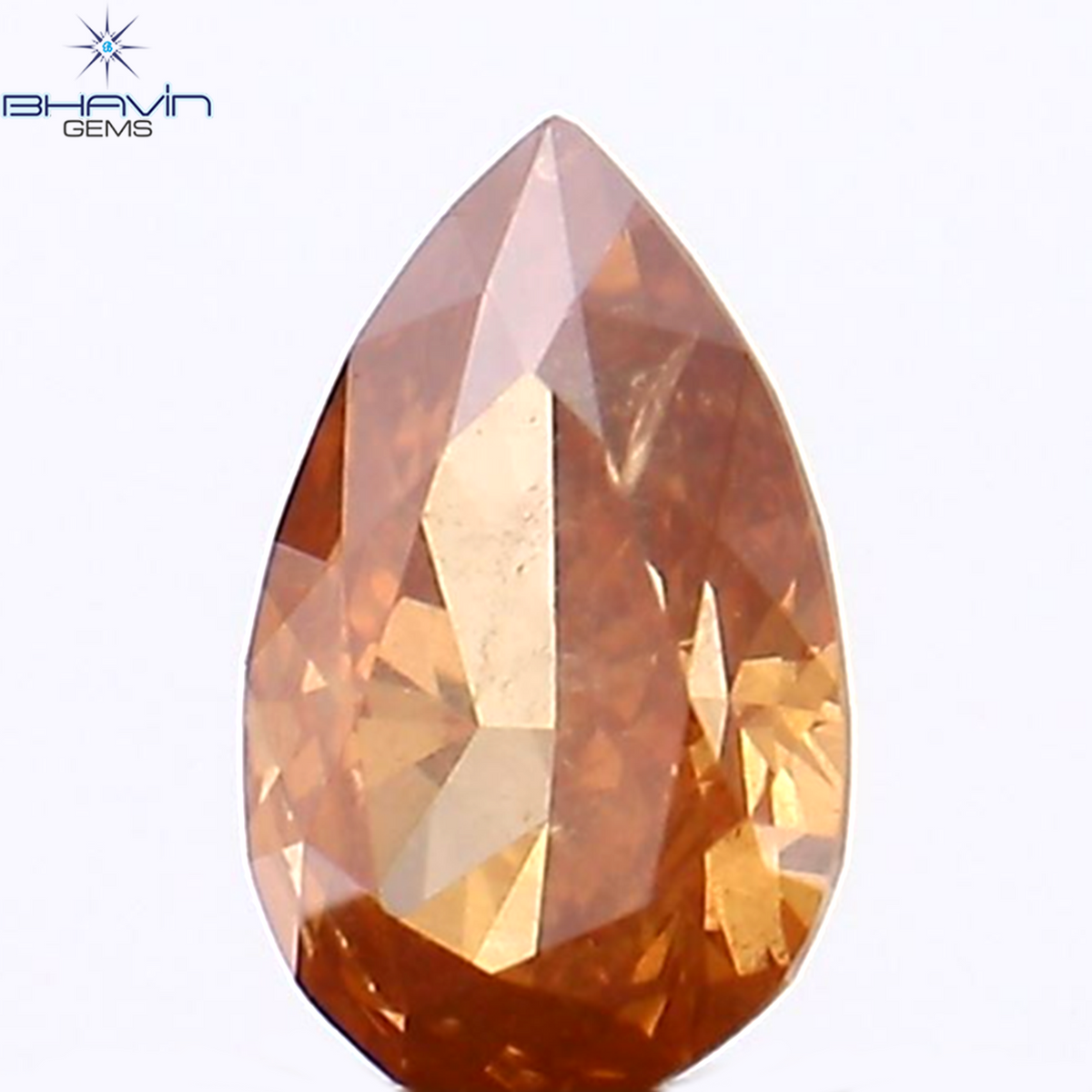 0.16 CT Natural Pear Diamond Enhanced Pink Color Clarity SI1 (4.38 MM)