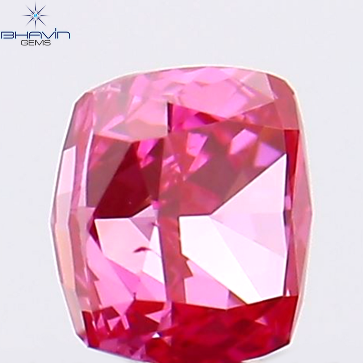 0.14 CT Natural Cushion Diamond Enhanced Pink Color Clarity VS1 (2.88 MM)