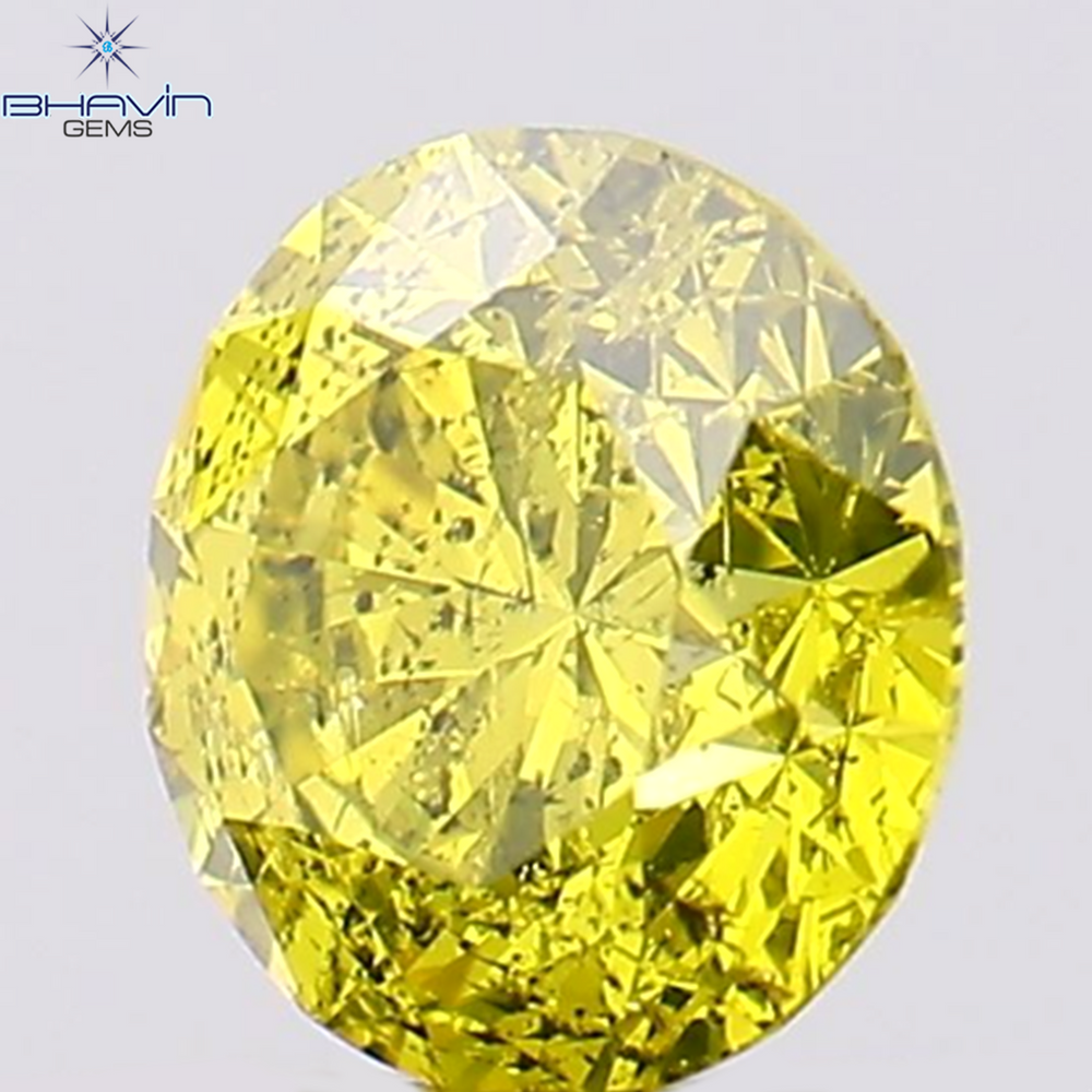 0.42 CT Round Shape Natural Diamond Yellow Color SI2 Clarity (4.73 MM)