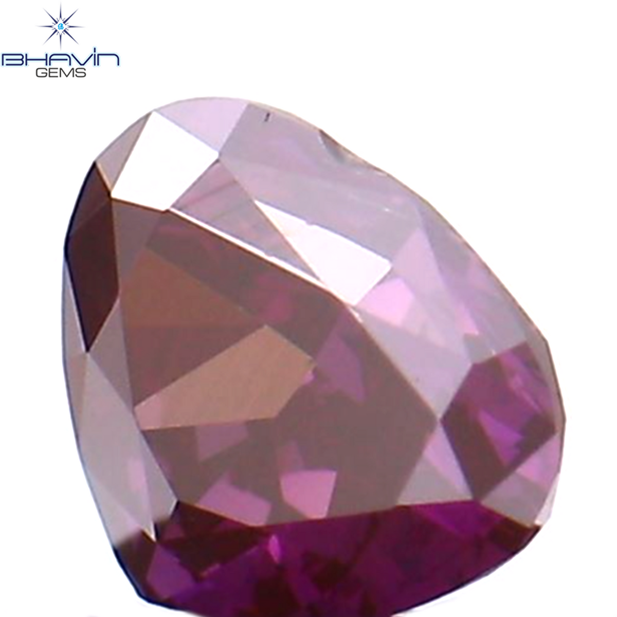0.14 CT Natural Heart Diamond Enhanced Pink Color Clarity VS2 (3.66 MM)