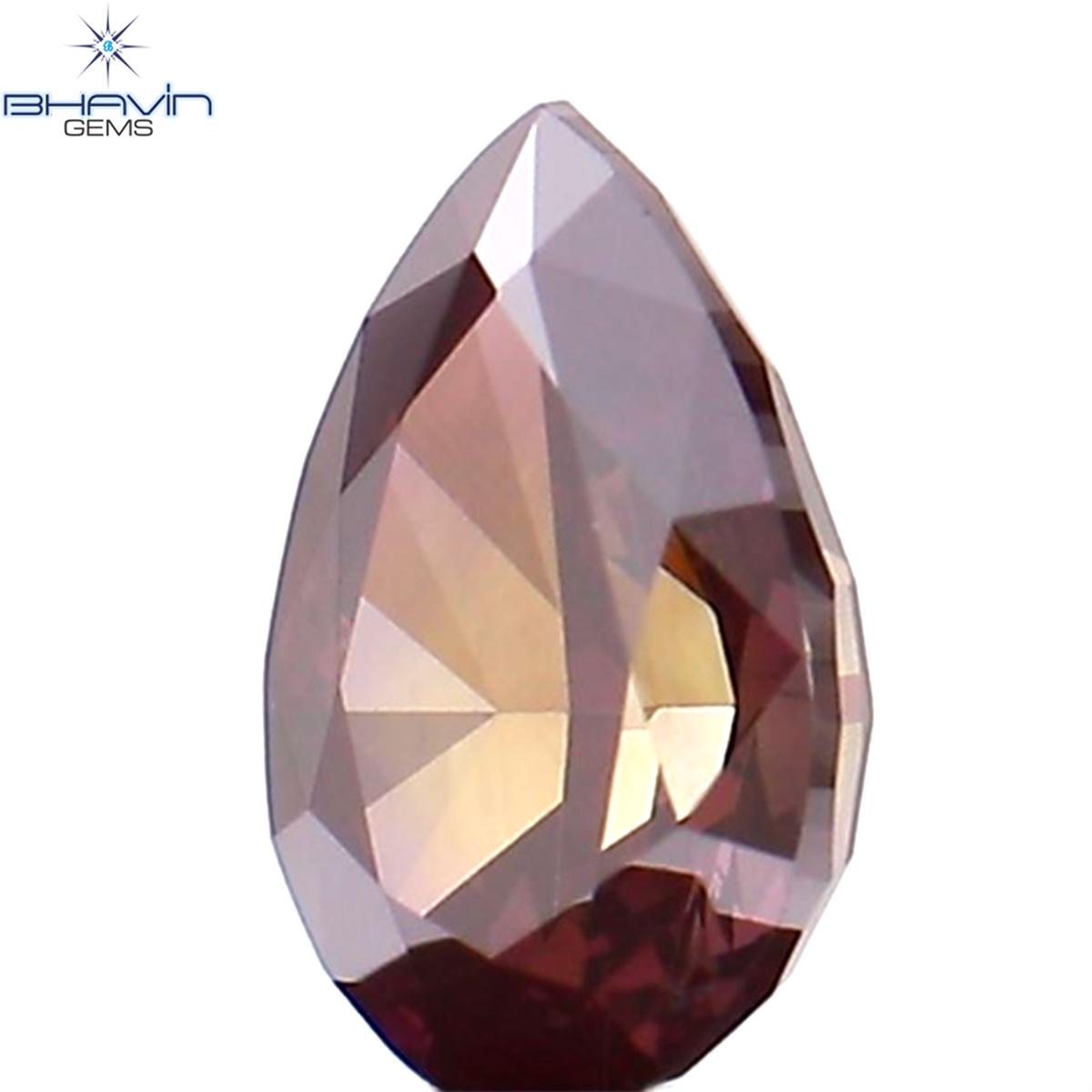 0.32 CT Natural Pear Diamond Enhanced Pink Color Clarity VS1 (5.33 MM)