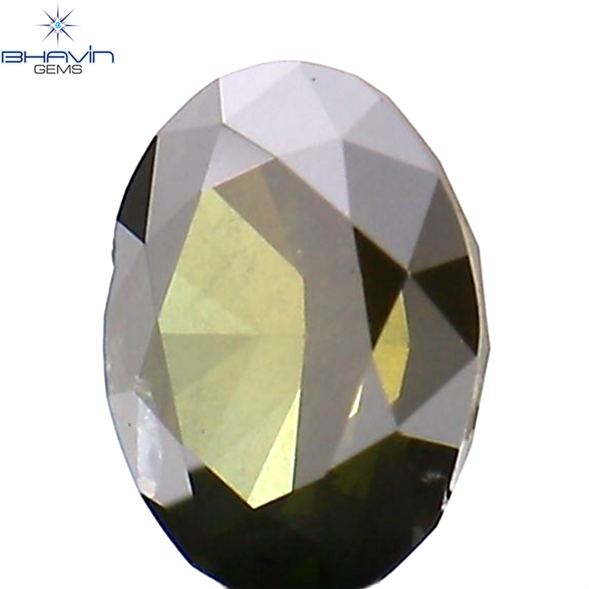 0.20 CT Natural Oval Diamond Enhanced Green Color Clarity I1 (4.02 MM)