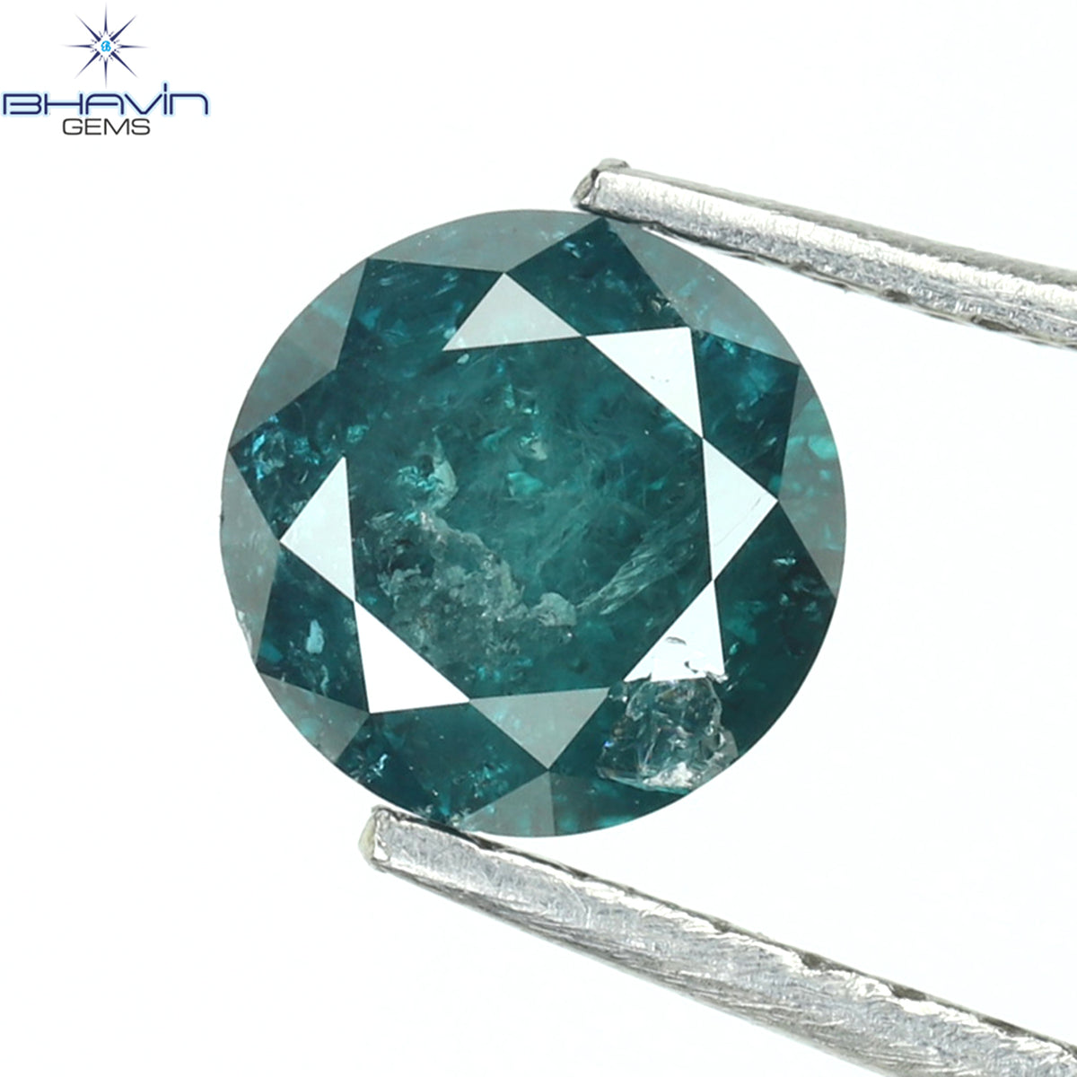 0.71 CT Natural Round Diamond Enhanced Blue Color Clarity I3 (5.65 MM)