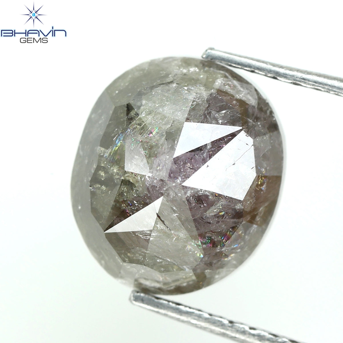 4.92 CT オーバル シェイプ ナチュラル ルース ダイヤモンド ピンク カラー I3 クラリティ (9.76 MM)