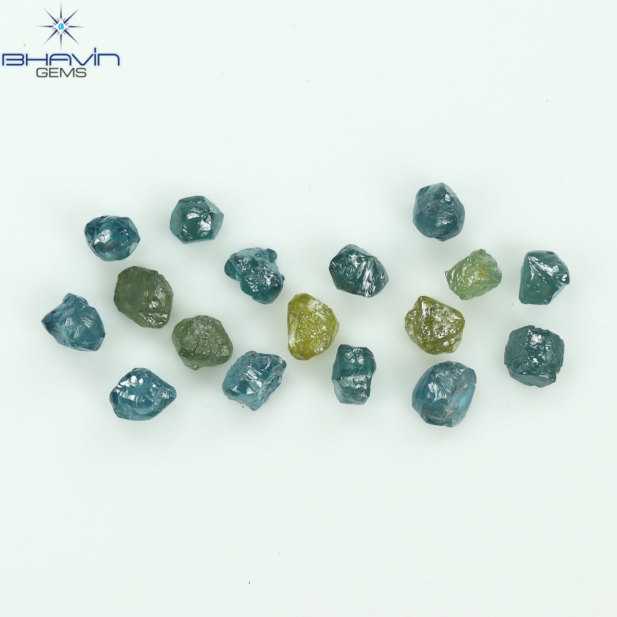2.10 CT/17 Pcs Natural Rough Diamond Enhanced Mix Fancy Color Clarity I3 (3.22 MM)
