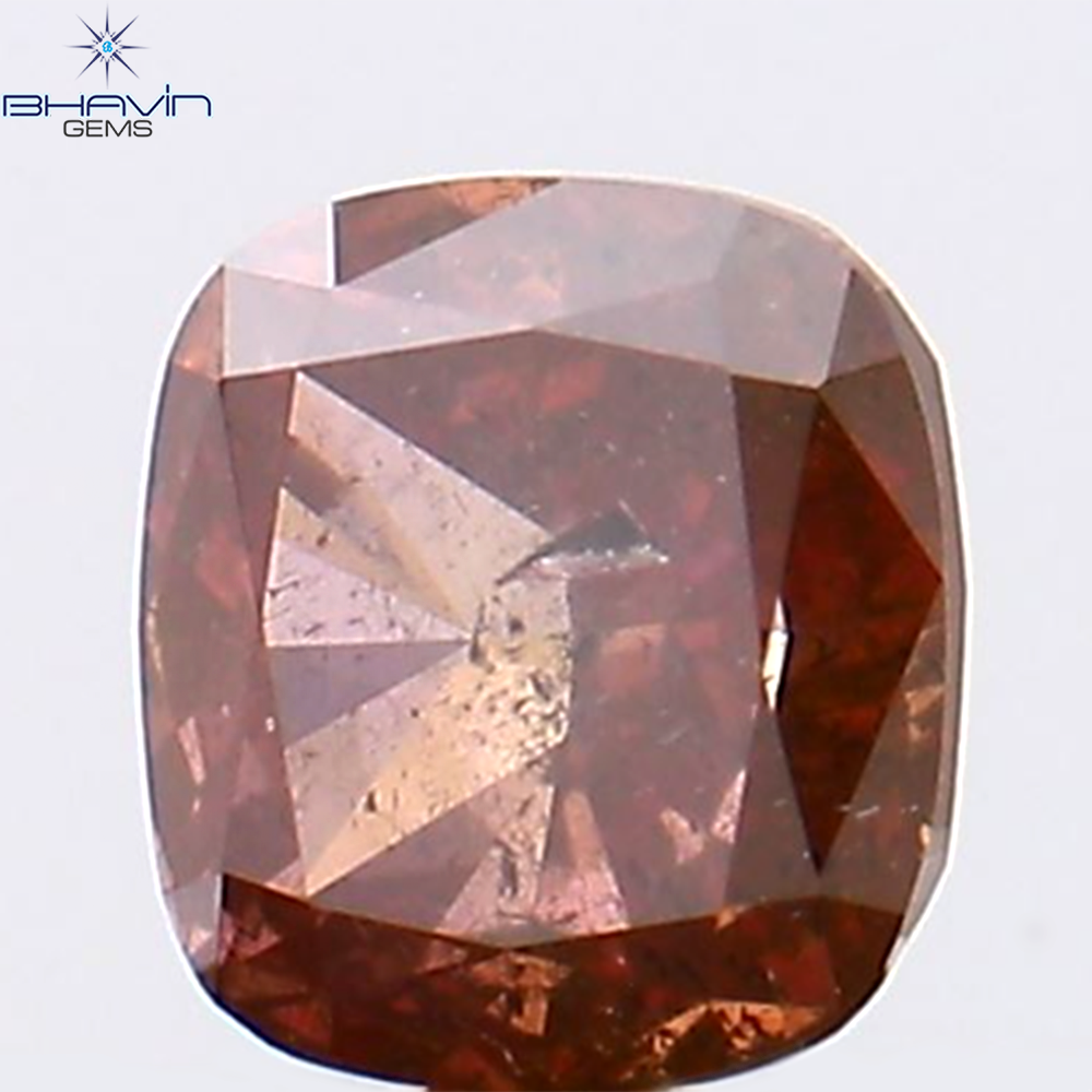 0.24 CT Natural Cushion Diamond Enhanced Pink Color Clarity I2 (3.60 MM)
