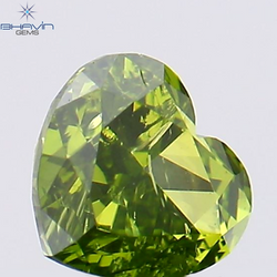 0.30 CT Heart Shape Natural Diamond Green Color SI2 Clarity (5.67 MM)