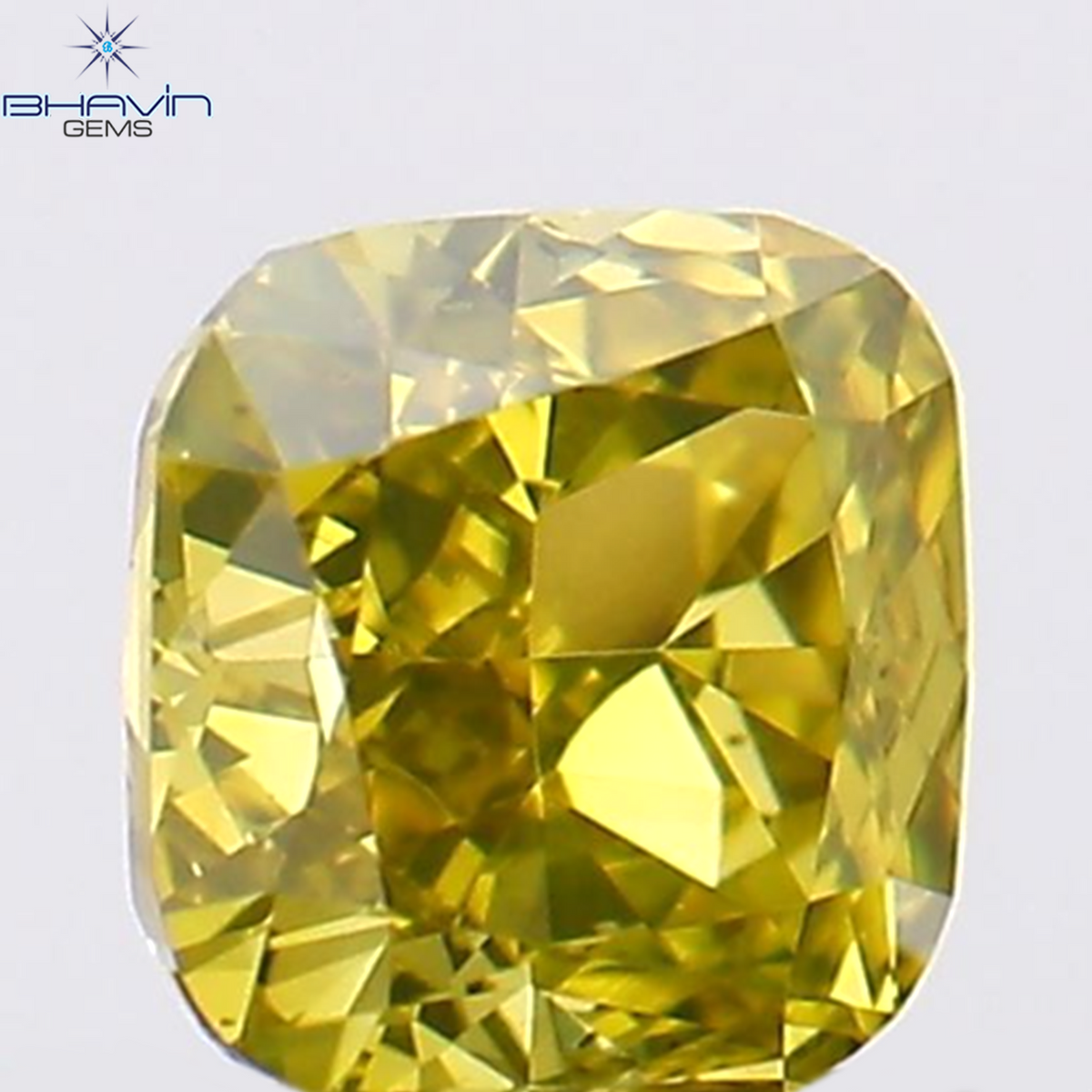 0.17 CT Natural Cushion Diamond Enhanced Yellow Color Clarity VS2 (3.04 MM)