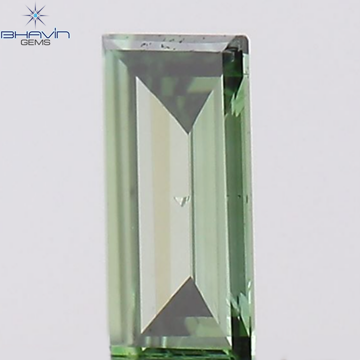 0.06 CT Natural Baguette Diamond Enhanced Green Color Clarity VS2 (3.23 MM)