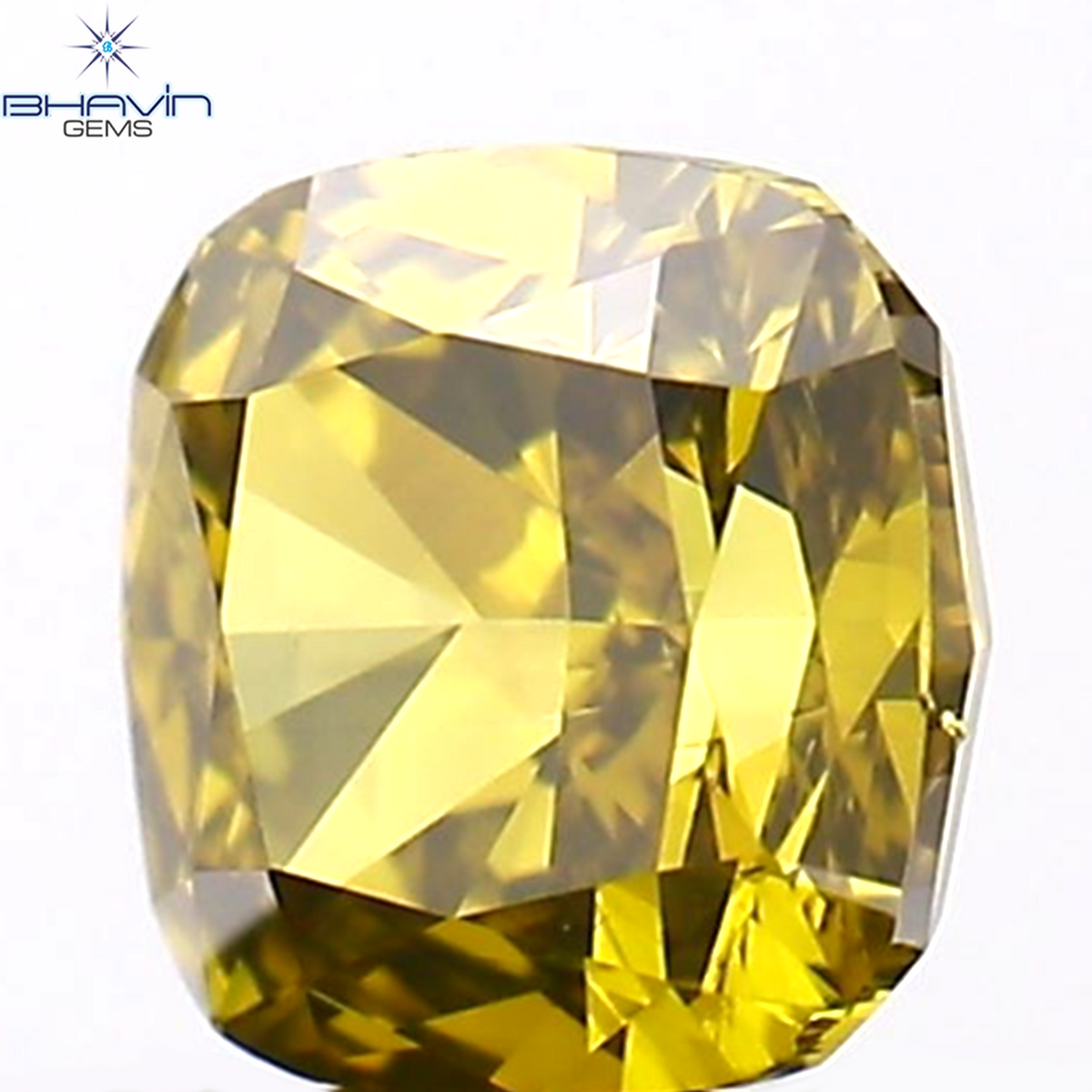 0.40 CT Natural Cushion Diamond Enhanced Green Color Clarity VS2 (4.10 MM)